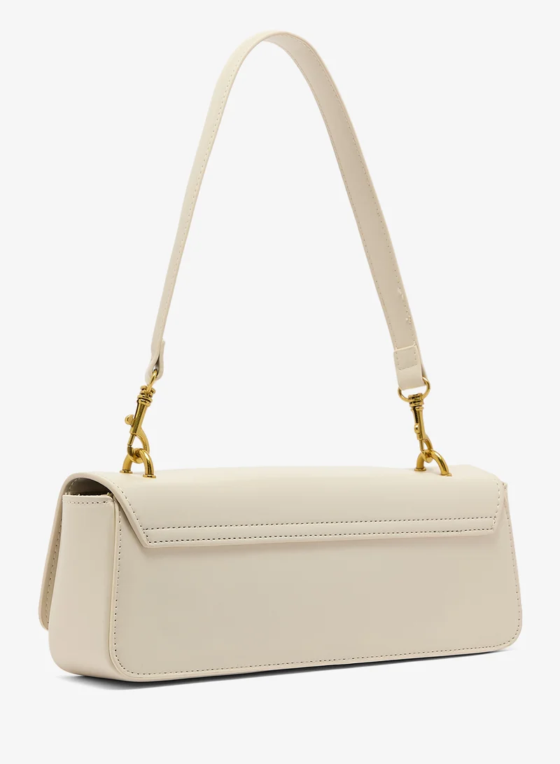 ELLA East-To-West Shoulder Bag With Gold Accent